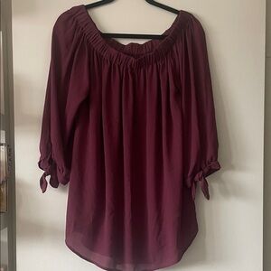 Women’s dressy Off-Shoulder Tunic top| Wishlist| purple plum| Large|EUC